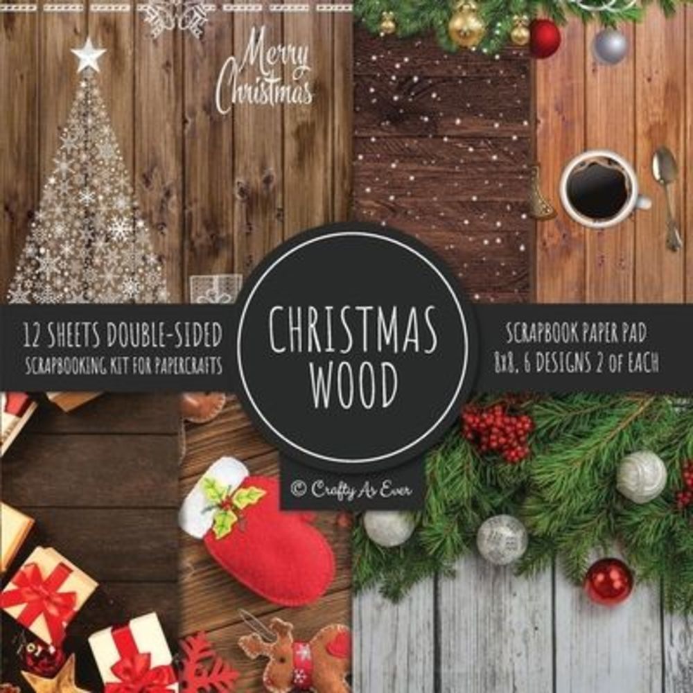 Christmas Wood Scrapbook Paper Pad 8x8 Scrapbooking Kit for Papercrafts, Cardmak
